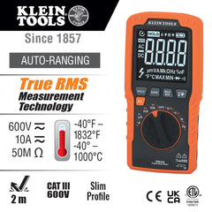 Klein Tools MM450 reverse-contrast display close-up enhancing visibility
