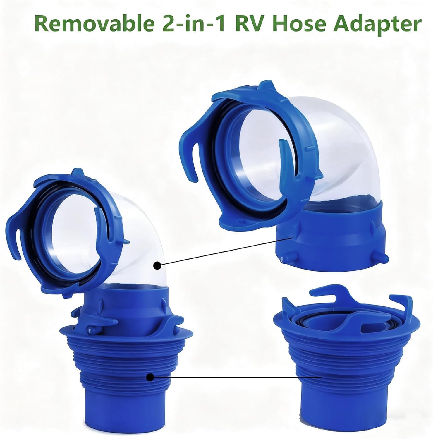 klpdst elbow transparent body showing waste flow visibility benefit