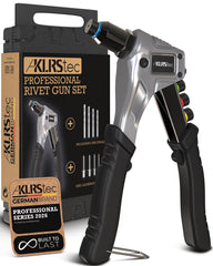KLRStec rivet gun front view showing robust build and professional handling benefit
