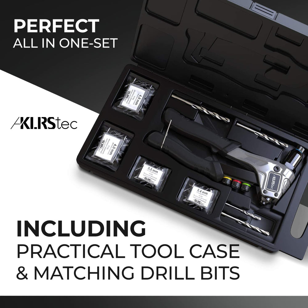 KLRStec rivet size comparison display helping choose correct diameter quickly
