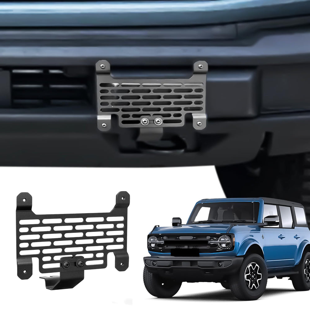 Klutchtech front-mounted view showing clean plate placement and protected bumper