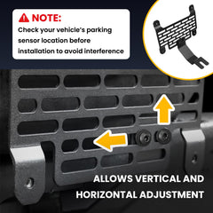 Klutchtech mounted without blocking sensors preserving Bronco electronics