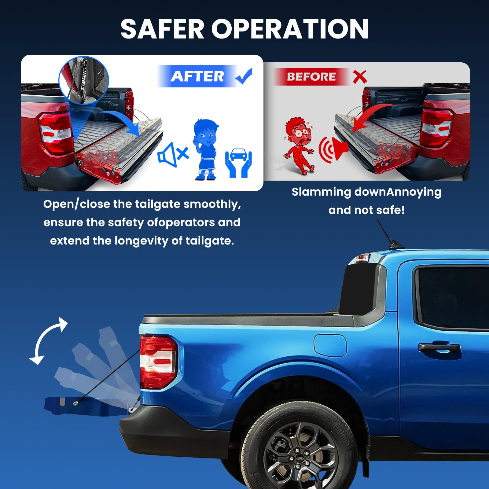 Klutchtech side profile with tailgate open showing improved ease of use