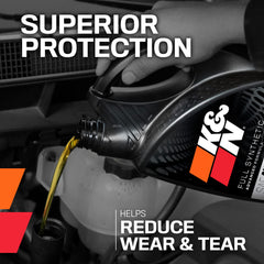 K&N being poured into an engine bay to show correct in-service application and benefit