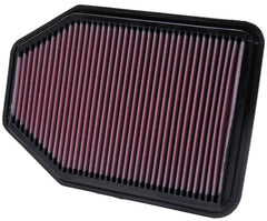 K&N filter installed in Jeep Wrangler airbox demonstrating easy replacement