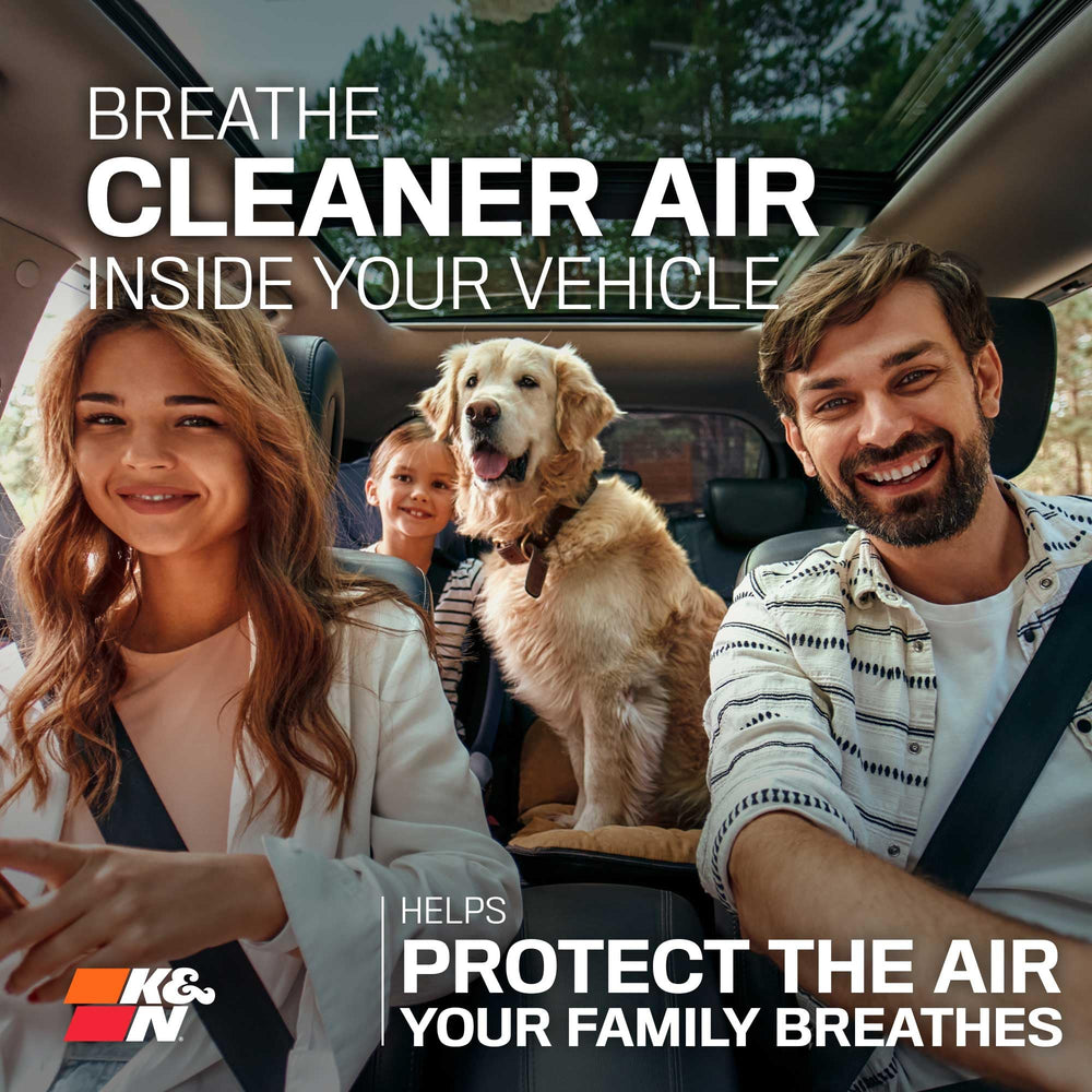 K&N filter installed under dash illustrating simple tool-free benefit