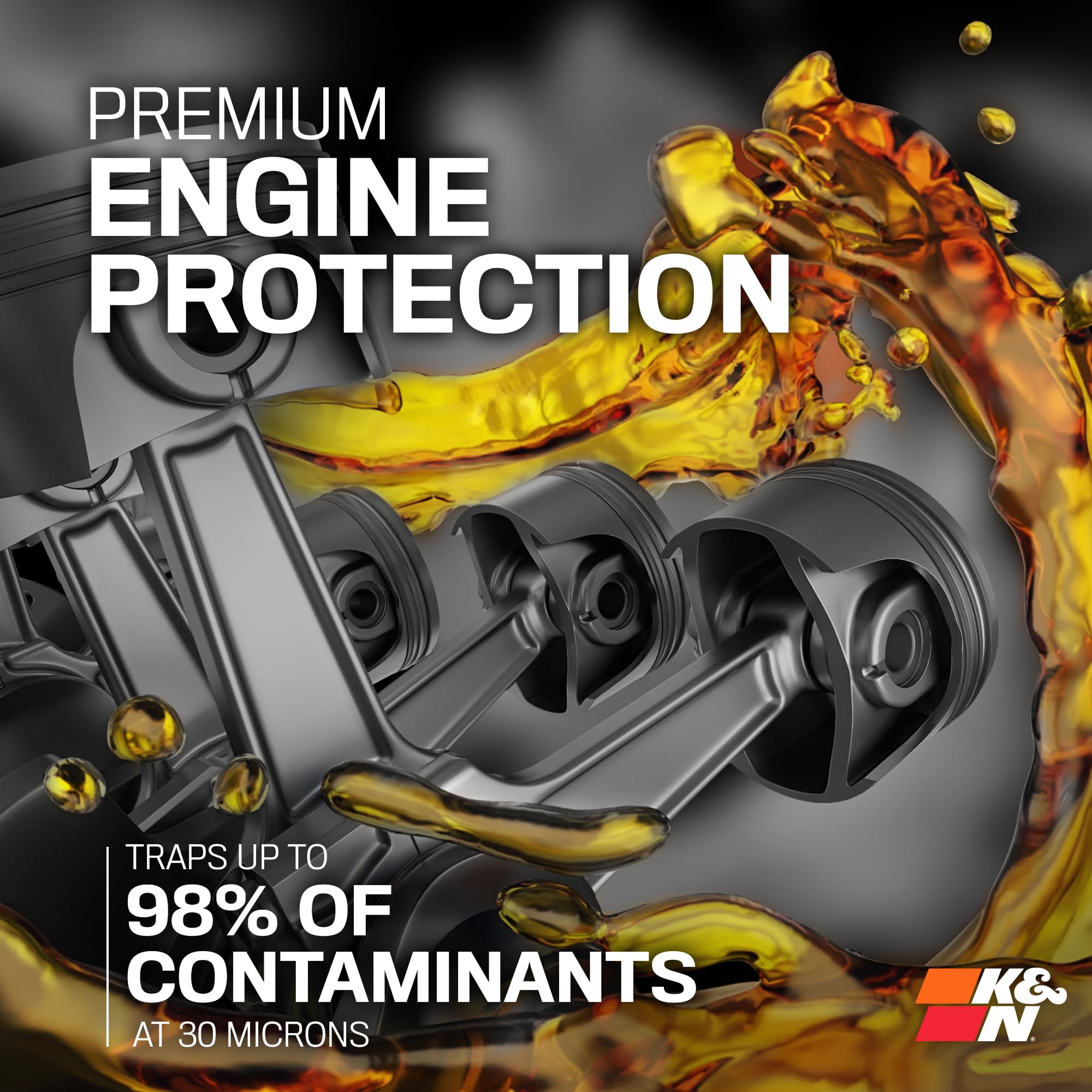 K&N HP-1003 installed under hood delivering easier routine maintenance
