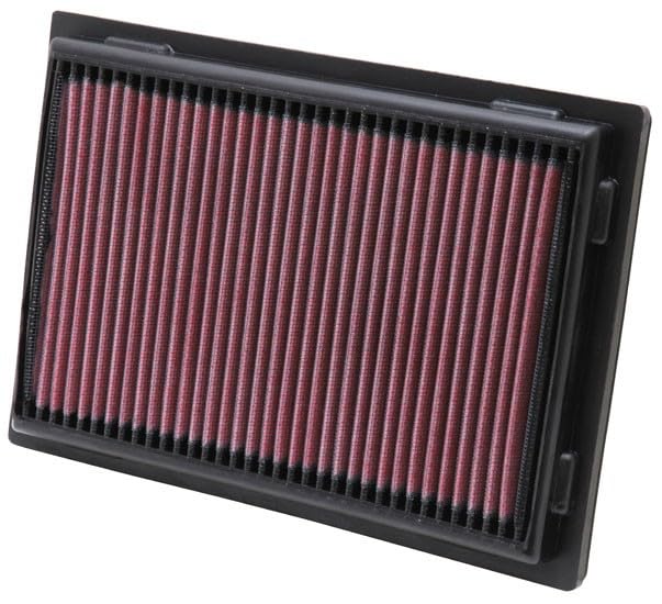 K&N filter installed in engine bay demonstrating easy drop-in fit