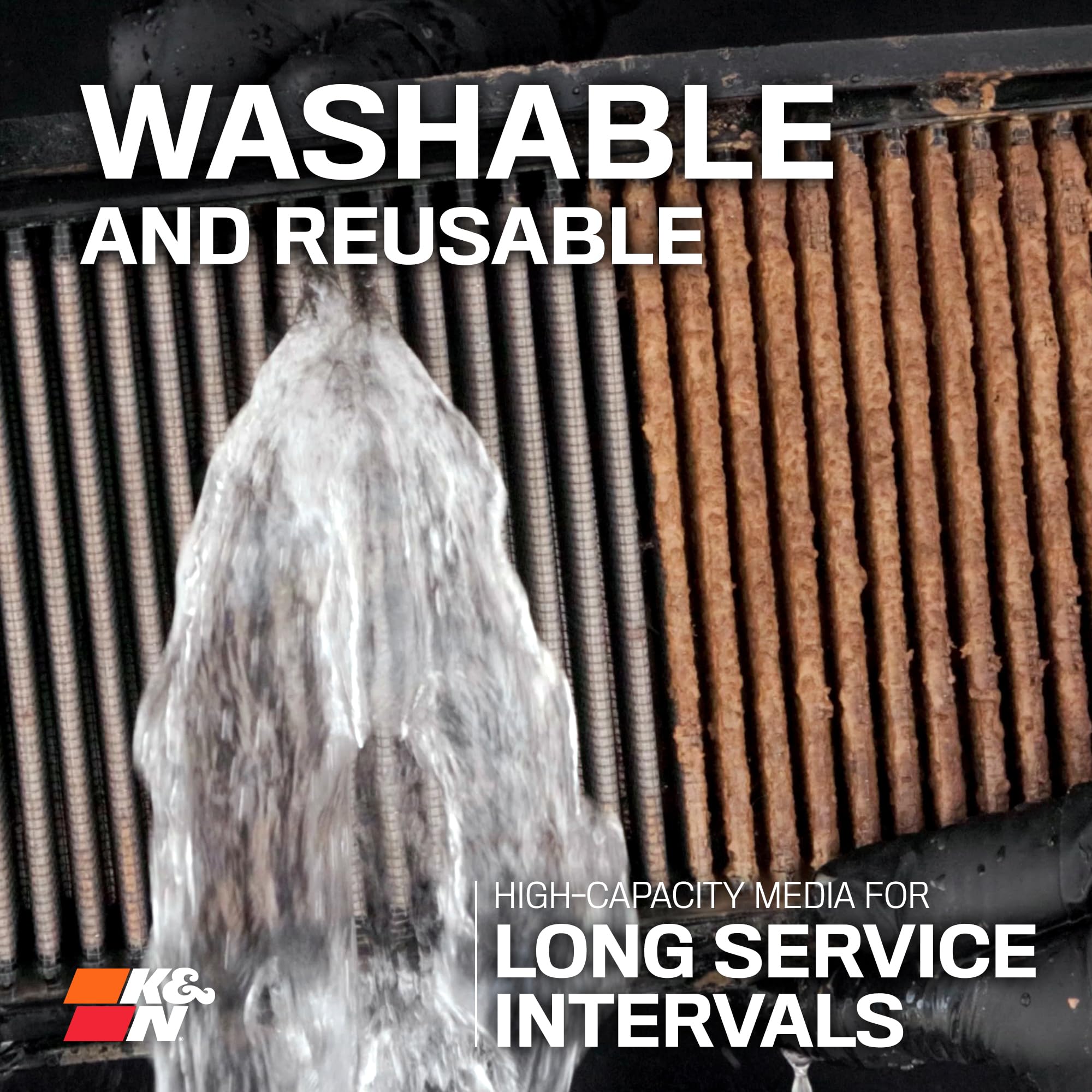 K&N detail of sealing bead ensuring leak-free installation and protection