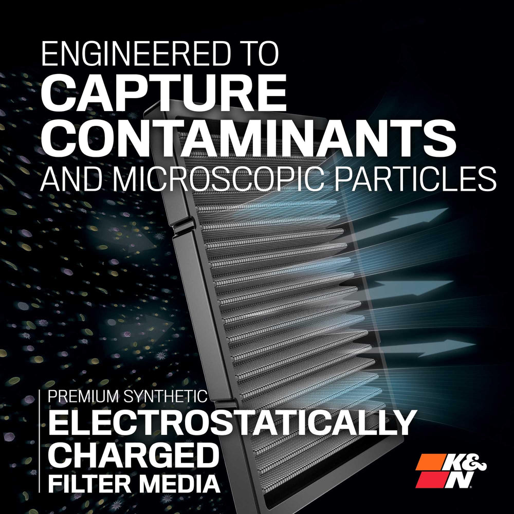 K&N pleat structure close-up showing filtration depth benefit