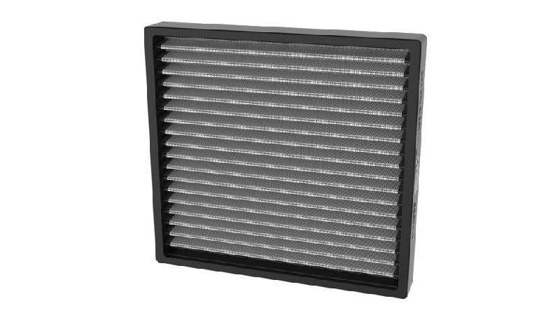 K&N filter being rinsed to demonstrate washable, reusable convenience