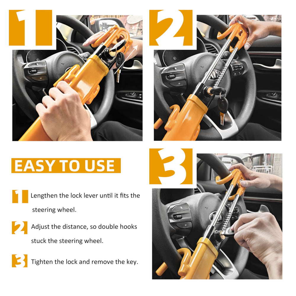 KNFRXO installed on a car steering wheel demonstrating easy use