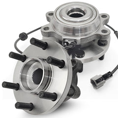 KNOLET front hub assembly front view showing flange and studs, aids correct wheel mounting