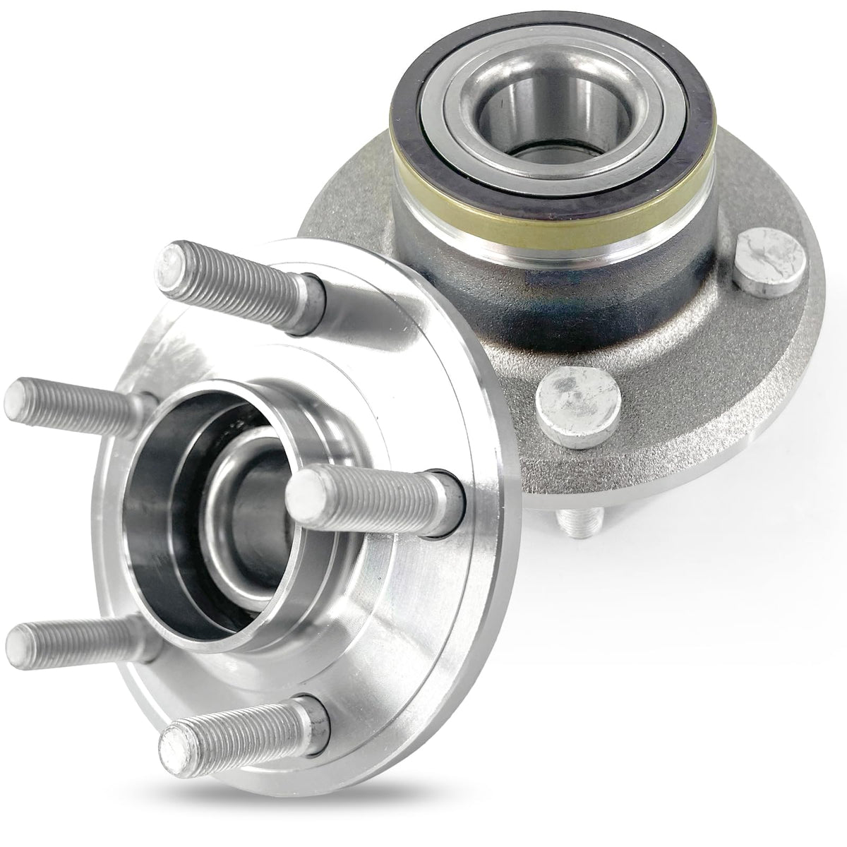 KNOLET front hub assembly front view showing bolt pattern and benefit of direct fit