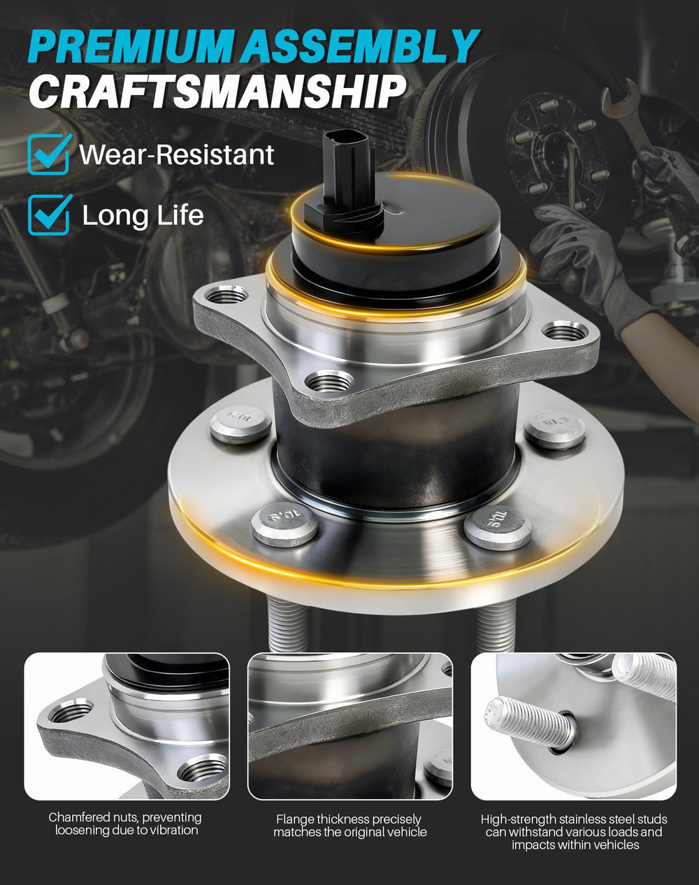 KNOLET hub side profile with dimensions for easy fit verification