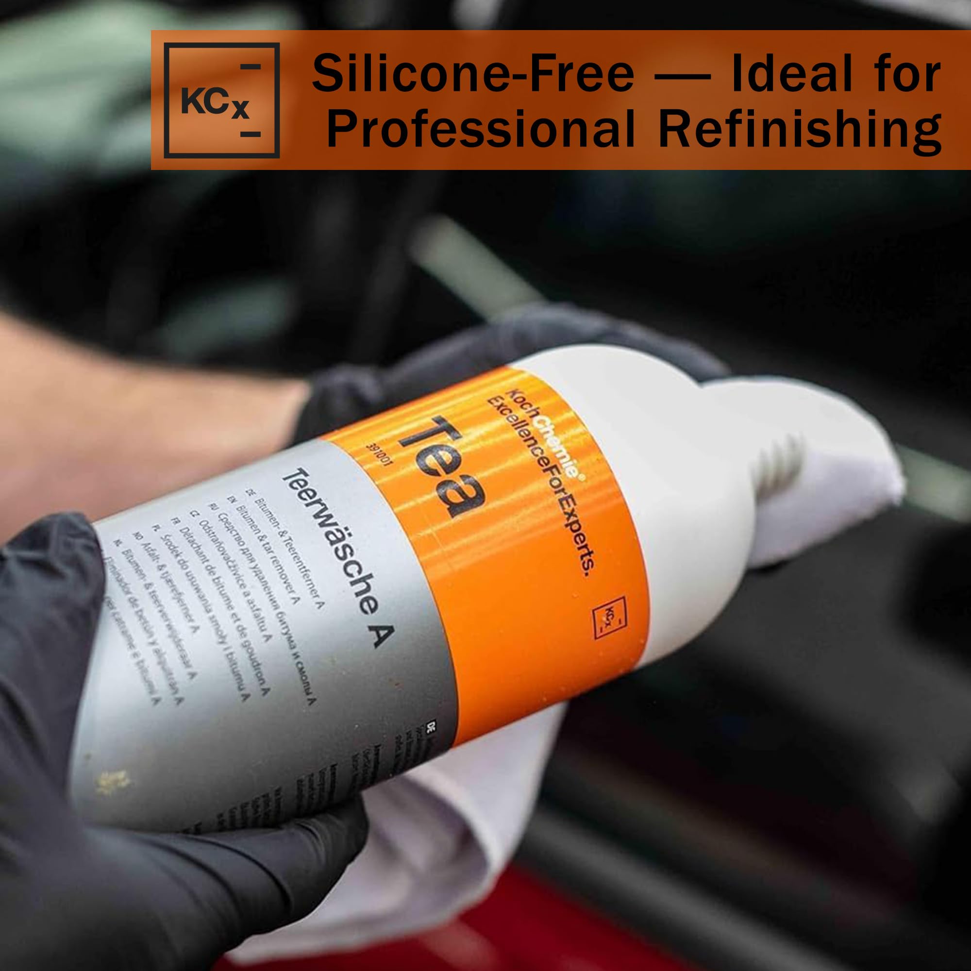 KOCHCHEMIE detailer using product outdoors showing professional application benefits