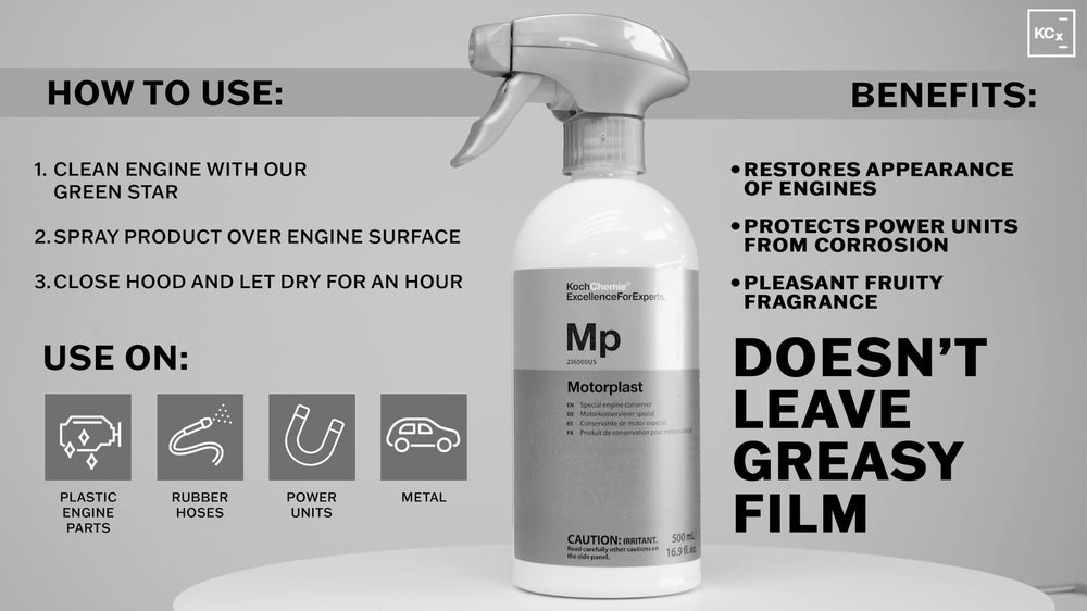 KOCHCHEMIE Motorplast spray nozzle detail for precise application and controlled coverage