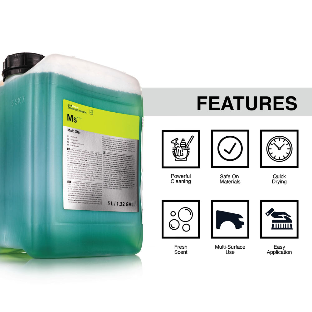 KOCHCHEMIE label close-up highlighting dilution guidance and safety benefit