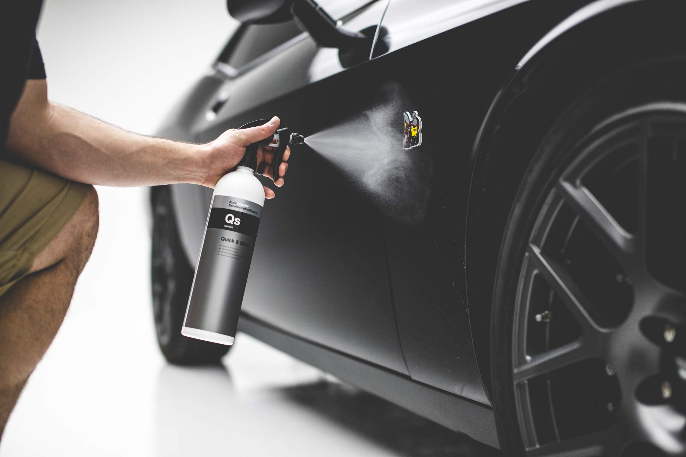 KOCHCHEMIE applied to plastic interior demonstrating safe cleaning and refreshed look