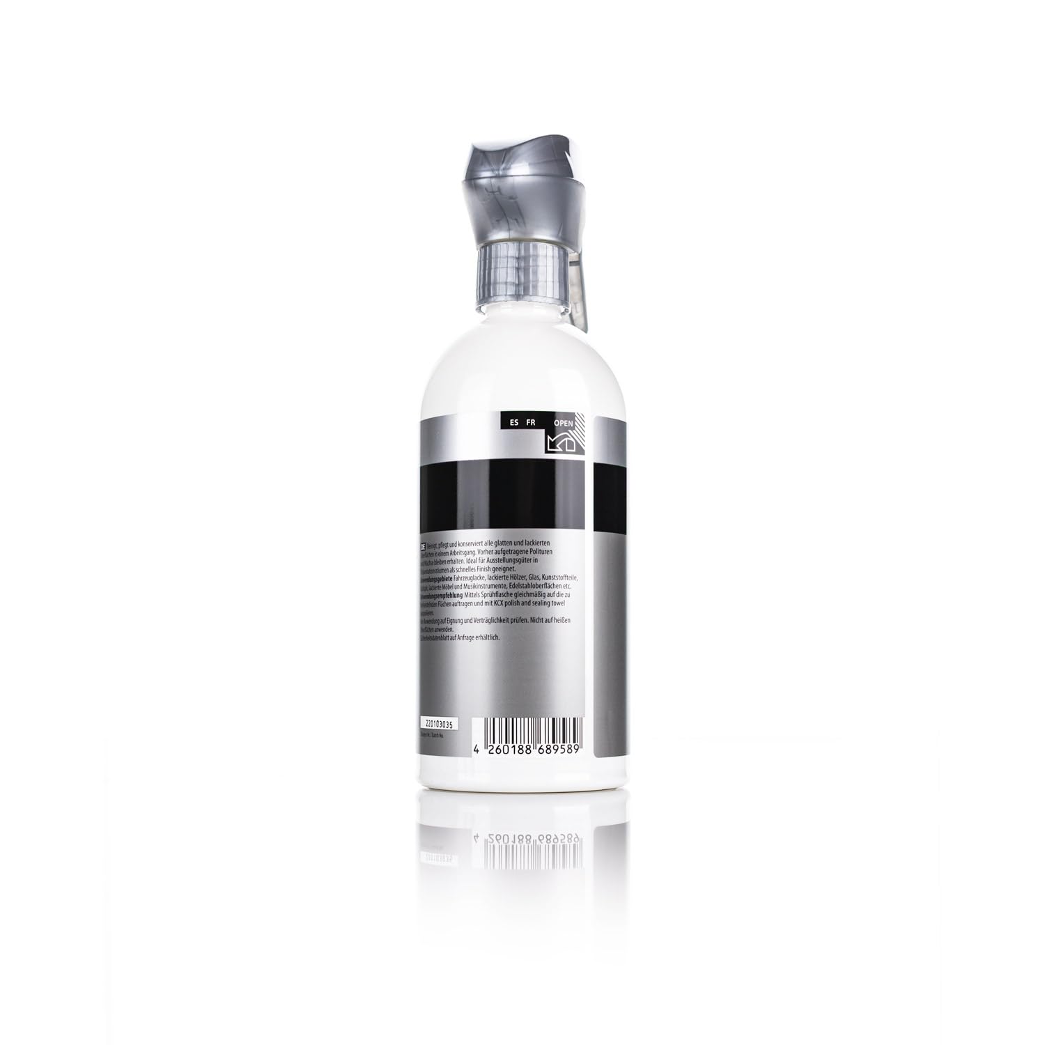 KOCHCHEMIE spray action misting onto a panel for fast, even coverage benefit