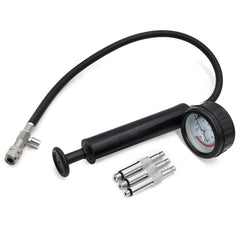 KOETSU close-up of precision gauge and hand pump offering accurate pressure readings