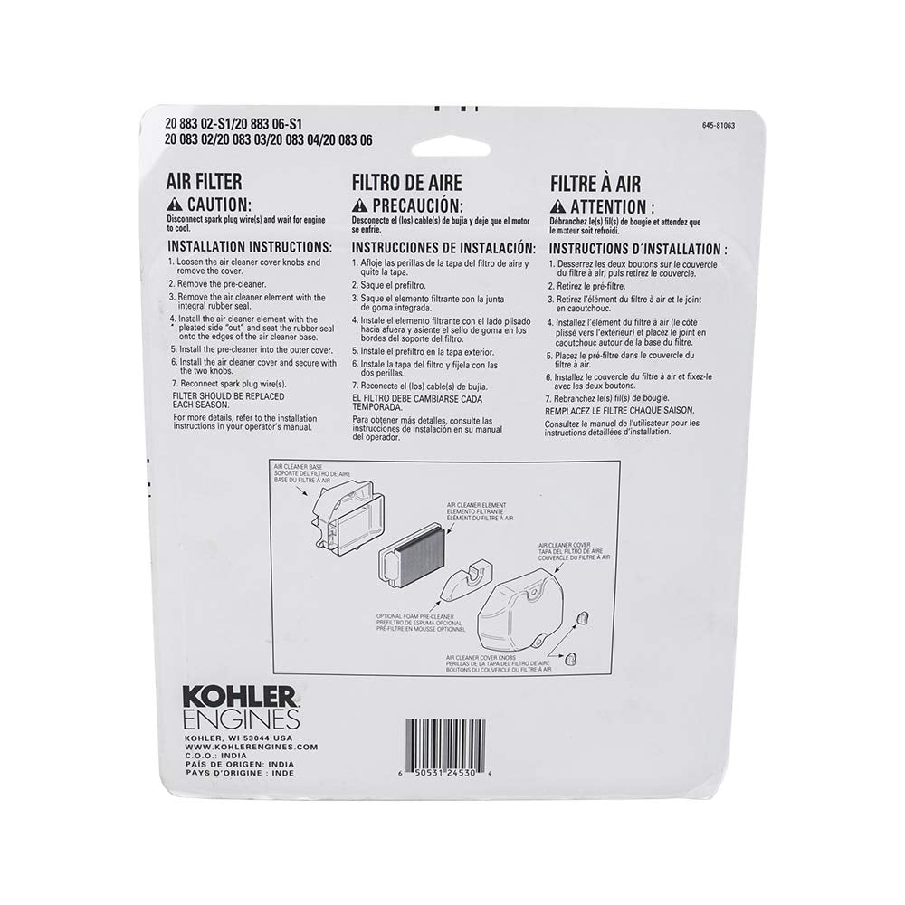 Kohler close-up of filter media texture highlighting superior dust-holding capacity