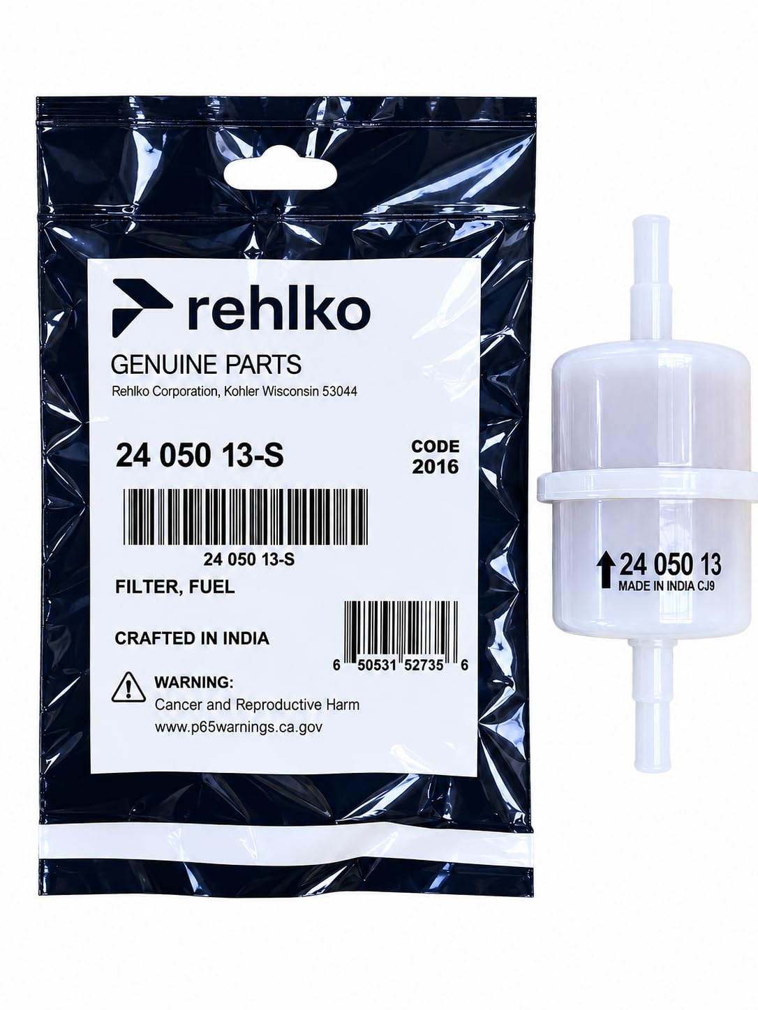 Kohler product label with part numbers 24-050-13-S 24050-10-S for correct matching