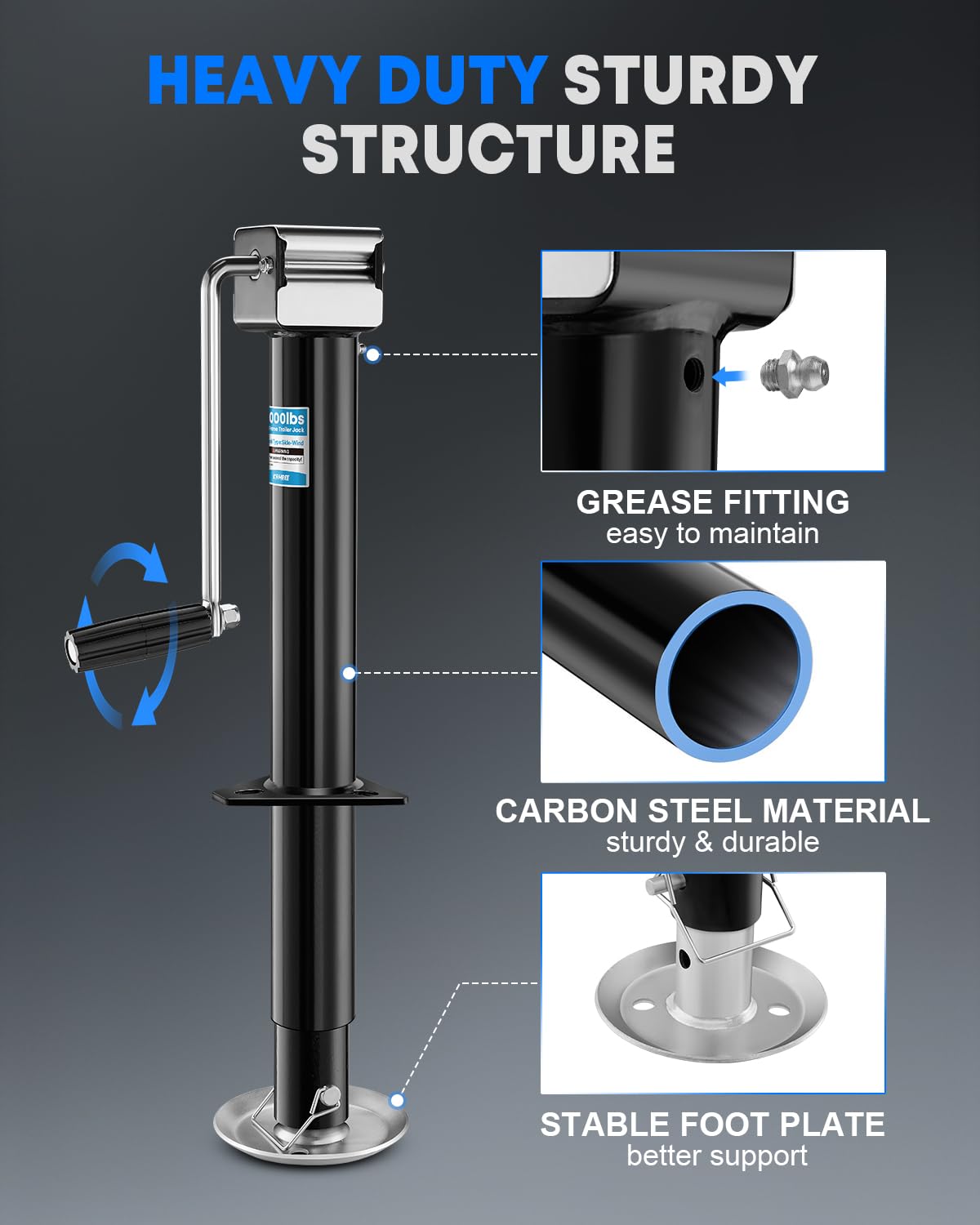 Kohree adjustable drop leg demonstrating height range versatility