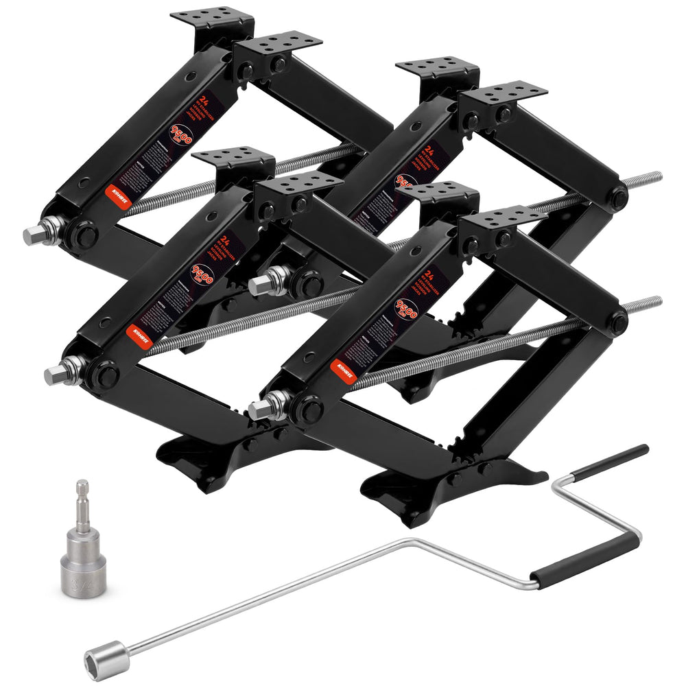 Kohree front packaging showing heavy-duty stabilizer jack and included tools for dependable support