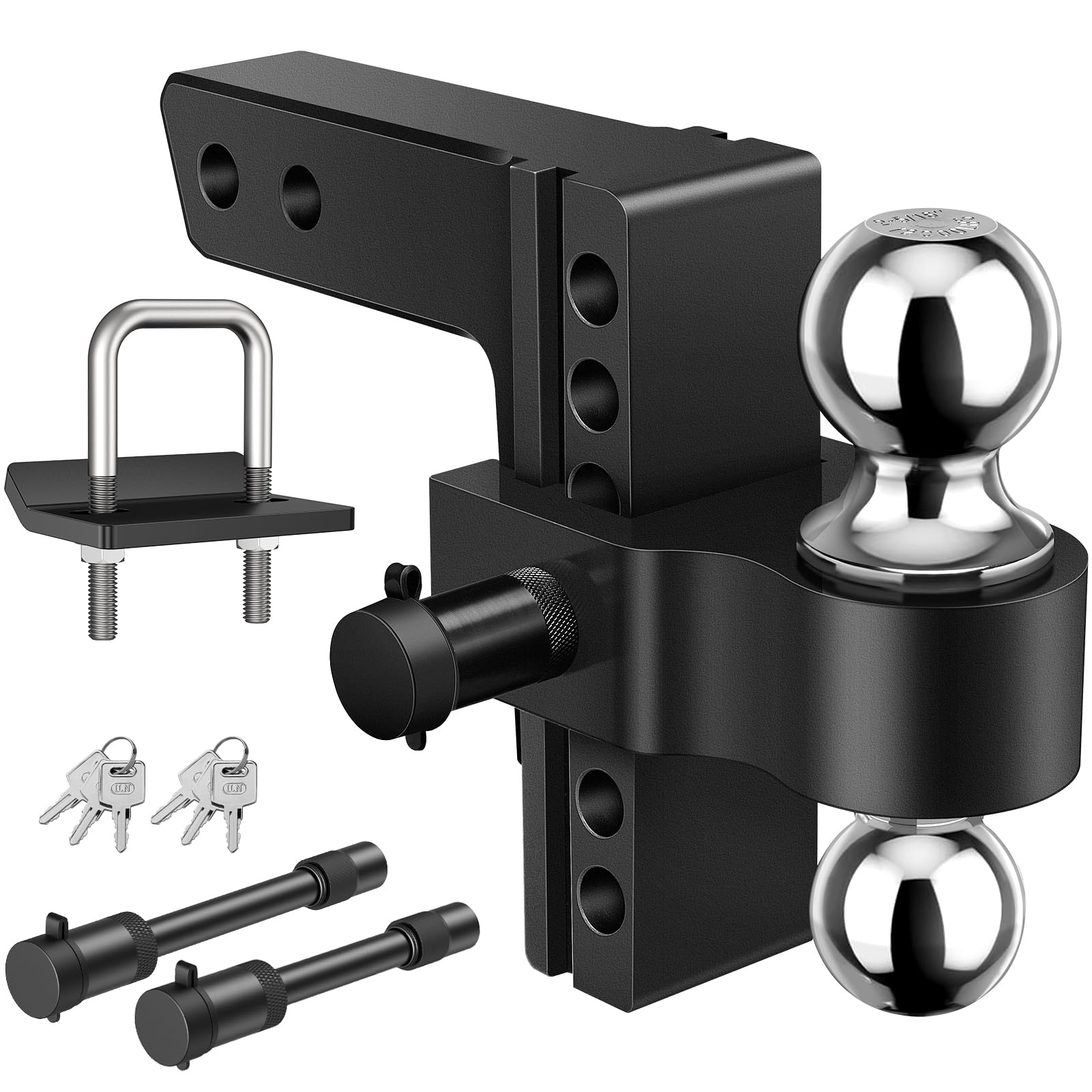 Kohree front view hitch mounted on receiver showing stable fit and easy install