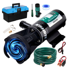 Kohree front view pump and case showcasing ready-to-use portability and protection