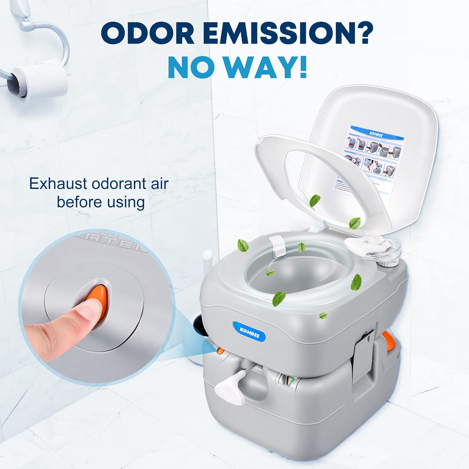 Kohree internal spray nozzle cleaning tool for thorough 360-degree rinse