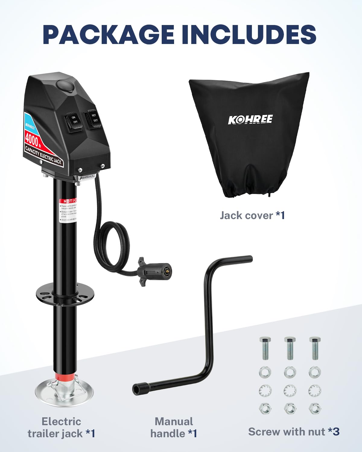 Kohree hand crank and weatherproof cover showing manual backup and protection
