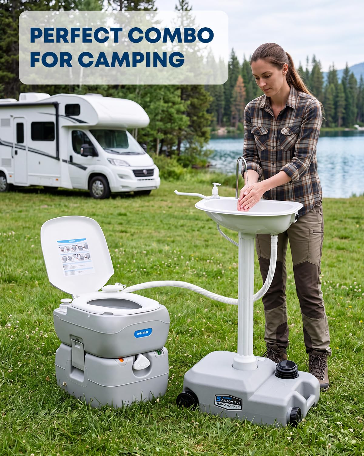 Kohree lifestyle in an RV setup showing practical camping convenience