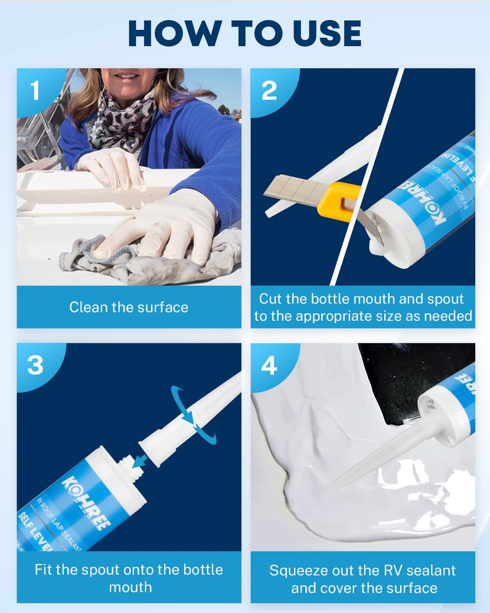 Kohree bottle held in hand to show compact size and easy handling