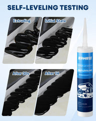 Kohree sealant bead self-leveling into a smooth waterblocking surface