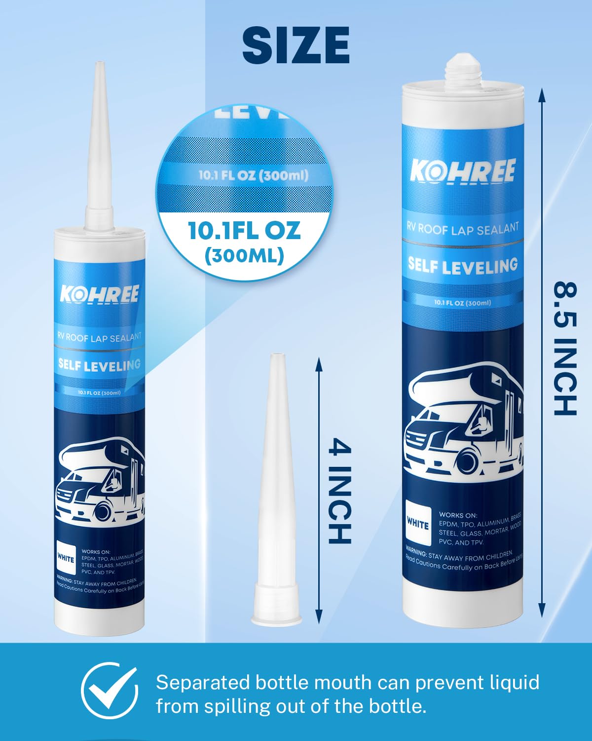 Kohree tubes inside a toolbox showing ready-to-use maintenance supply