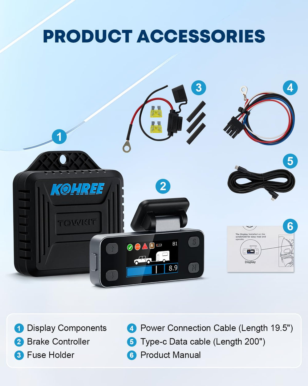 Kohree trailer towing lifestyle shot illustrating confident towing and stability