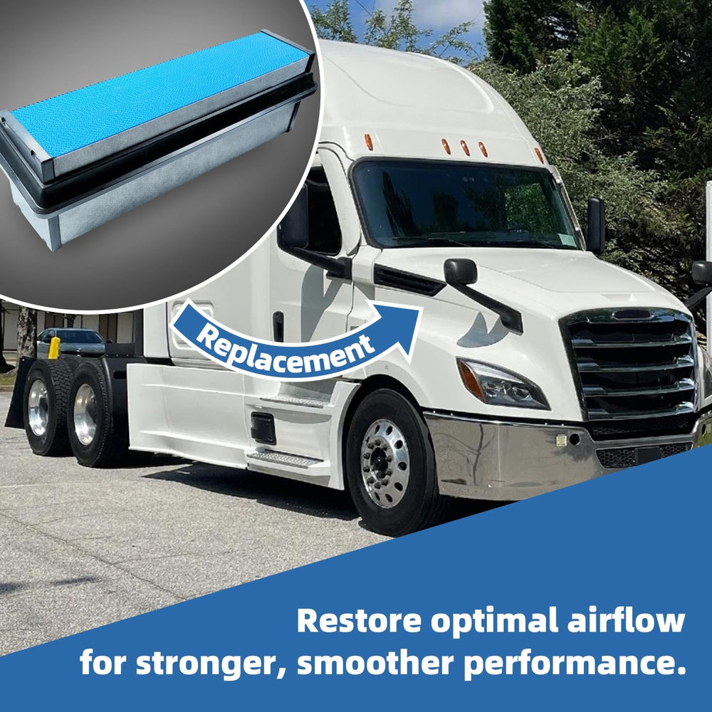 Koilonio filter on workbench with truck tools showing quick swap maintenance advantage