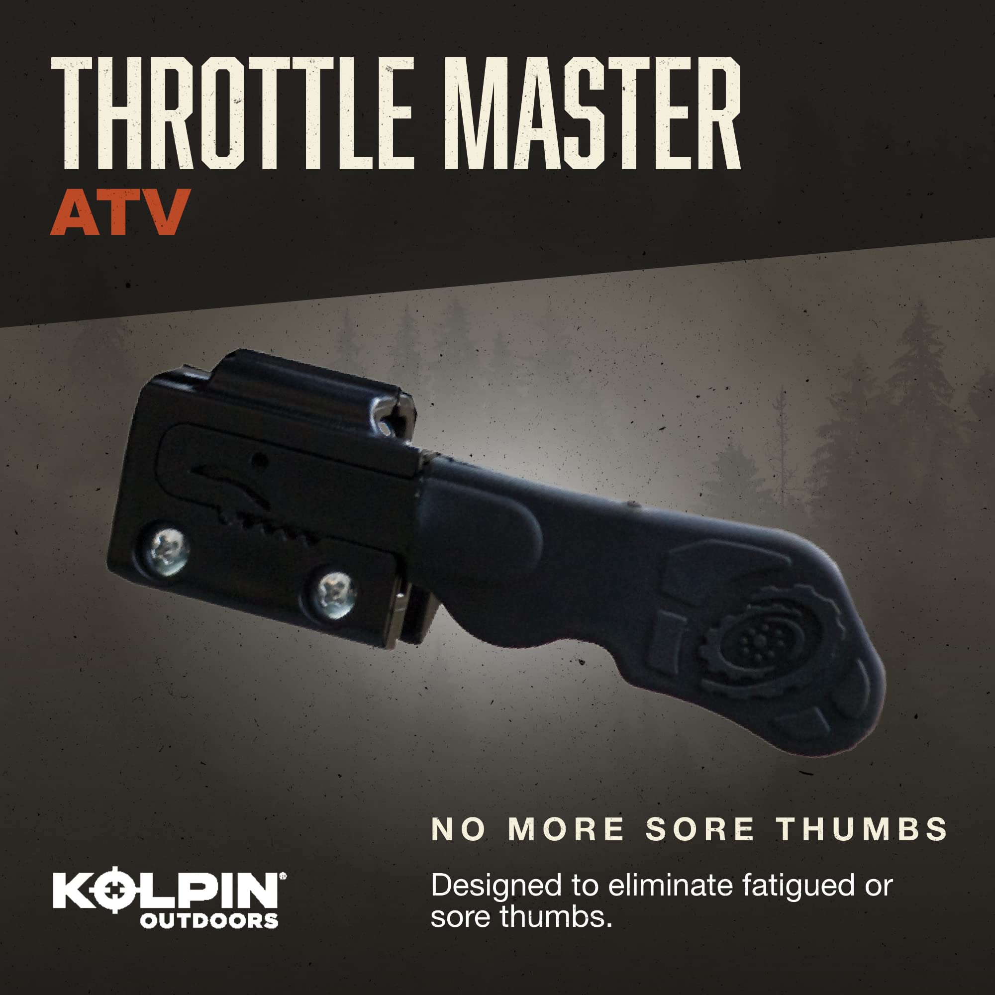 Kolpin close-up of Throttle Master adjustment mechanism demonstrating customizable fit