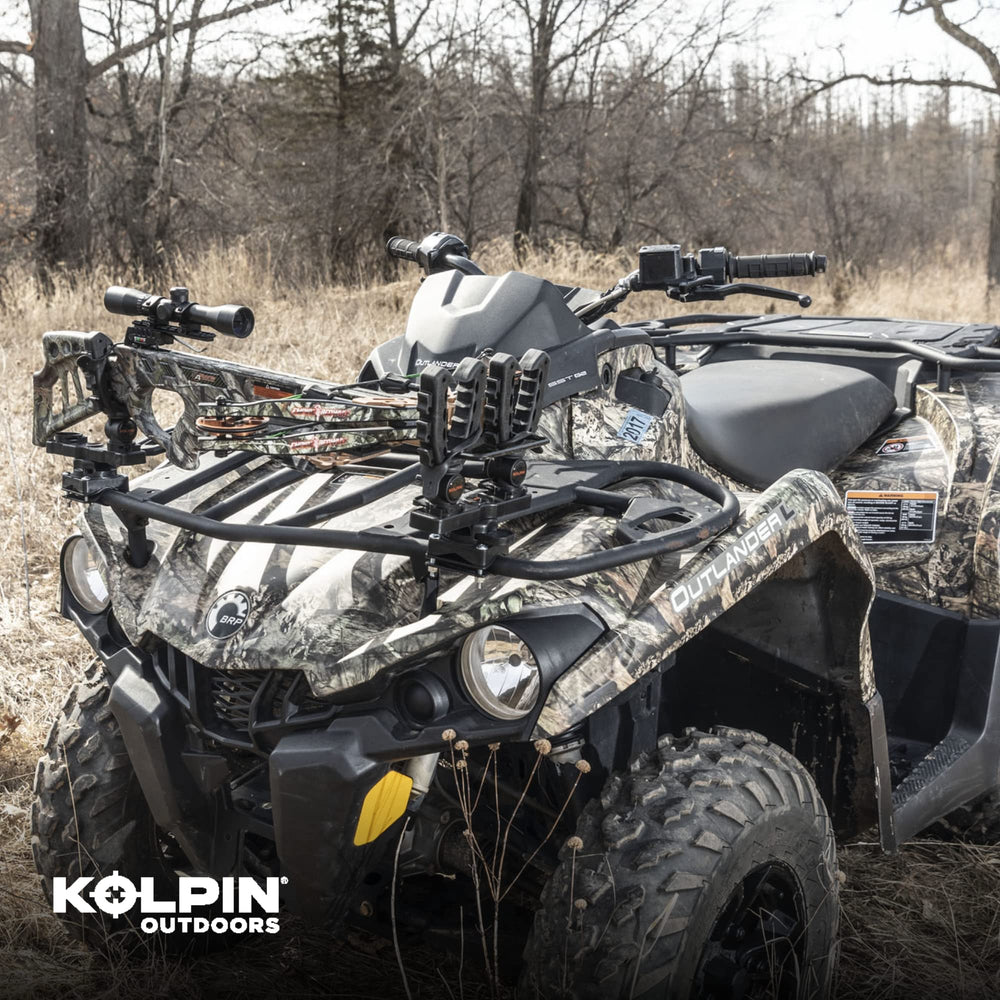 Kolpin Rhino XL next to ruler showing compact, sturdy size