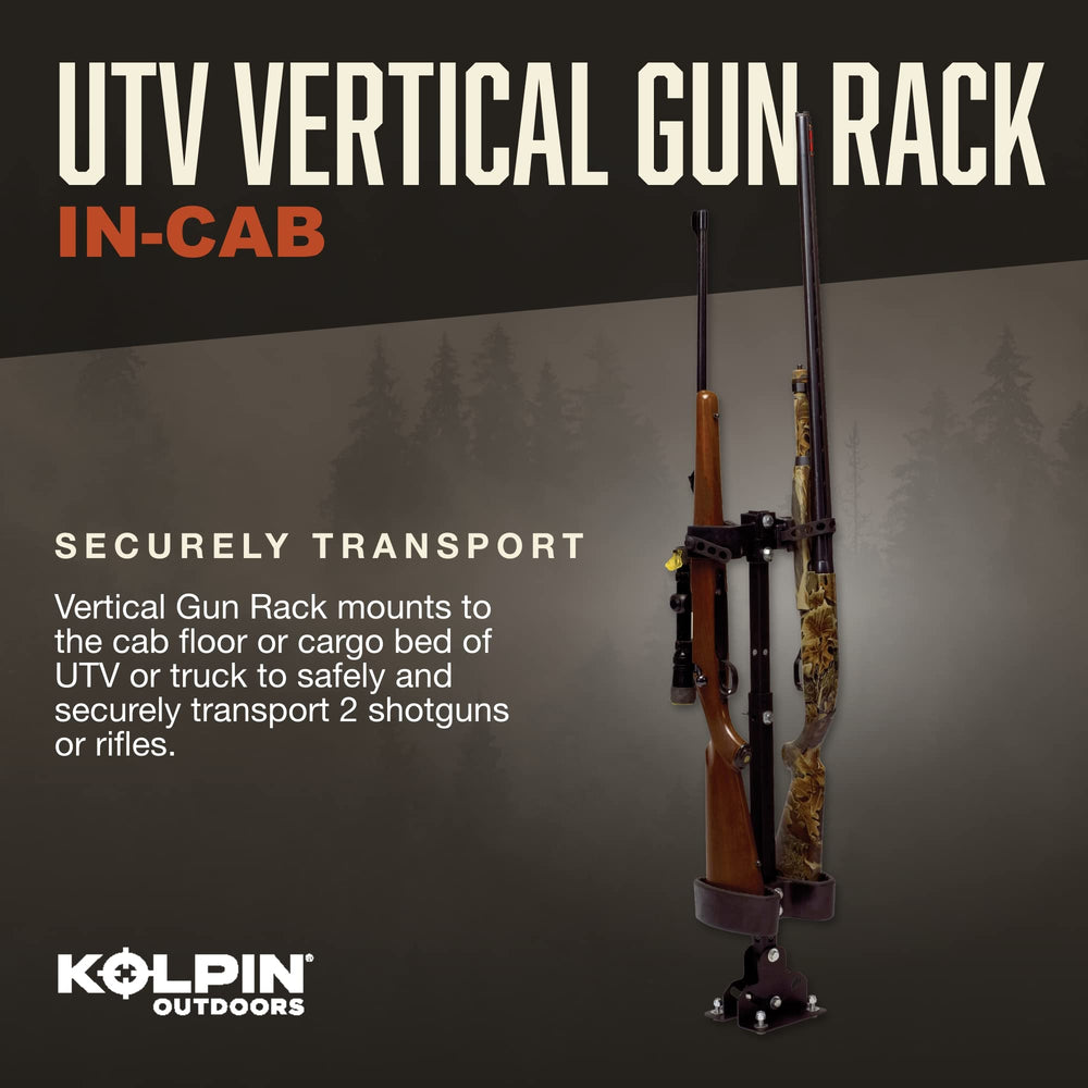 Kolpin close-up of v-block and strap showing stable firearm retention