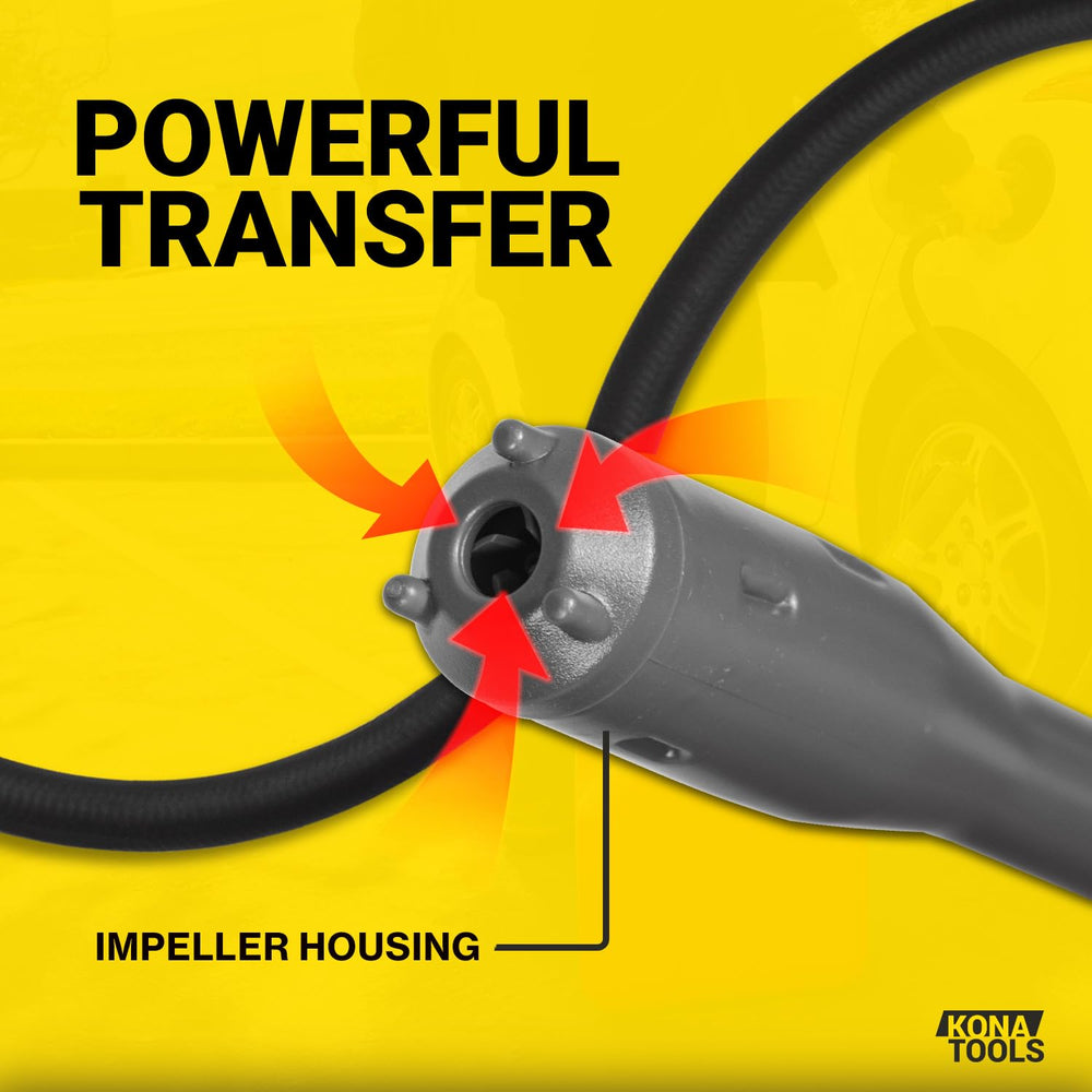 KONA TOOLS pump with nozzle placed in holder for clean, organized storage