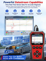 KONNWEI KW340 plugged into vehicle OBD port for immediate testing