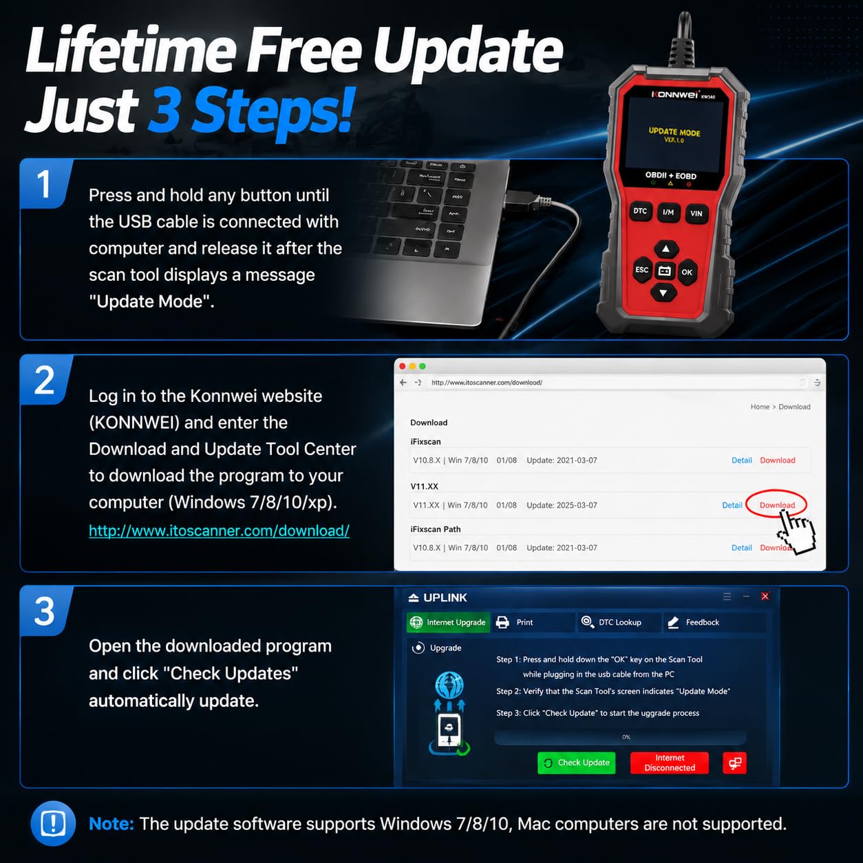 KONNWEI KW340 held in hand to show portable size advantage