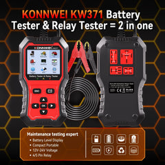 KONNWEI KW371 heavy-duty alligator clips and cables for secure battery connection