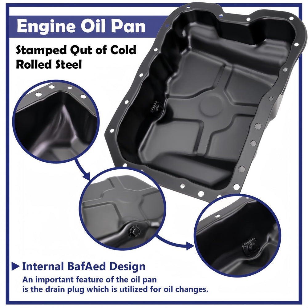 KOONDHEEND oil pan installed under a vehicle illustrating correct positioning and leak prevention