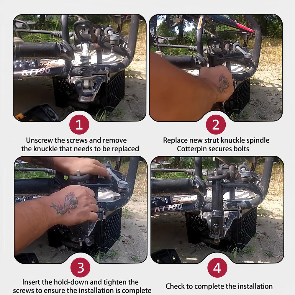 KOONDHEEND detailed view of larger ball stud for secure steering connection