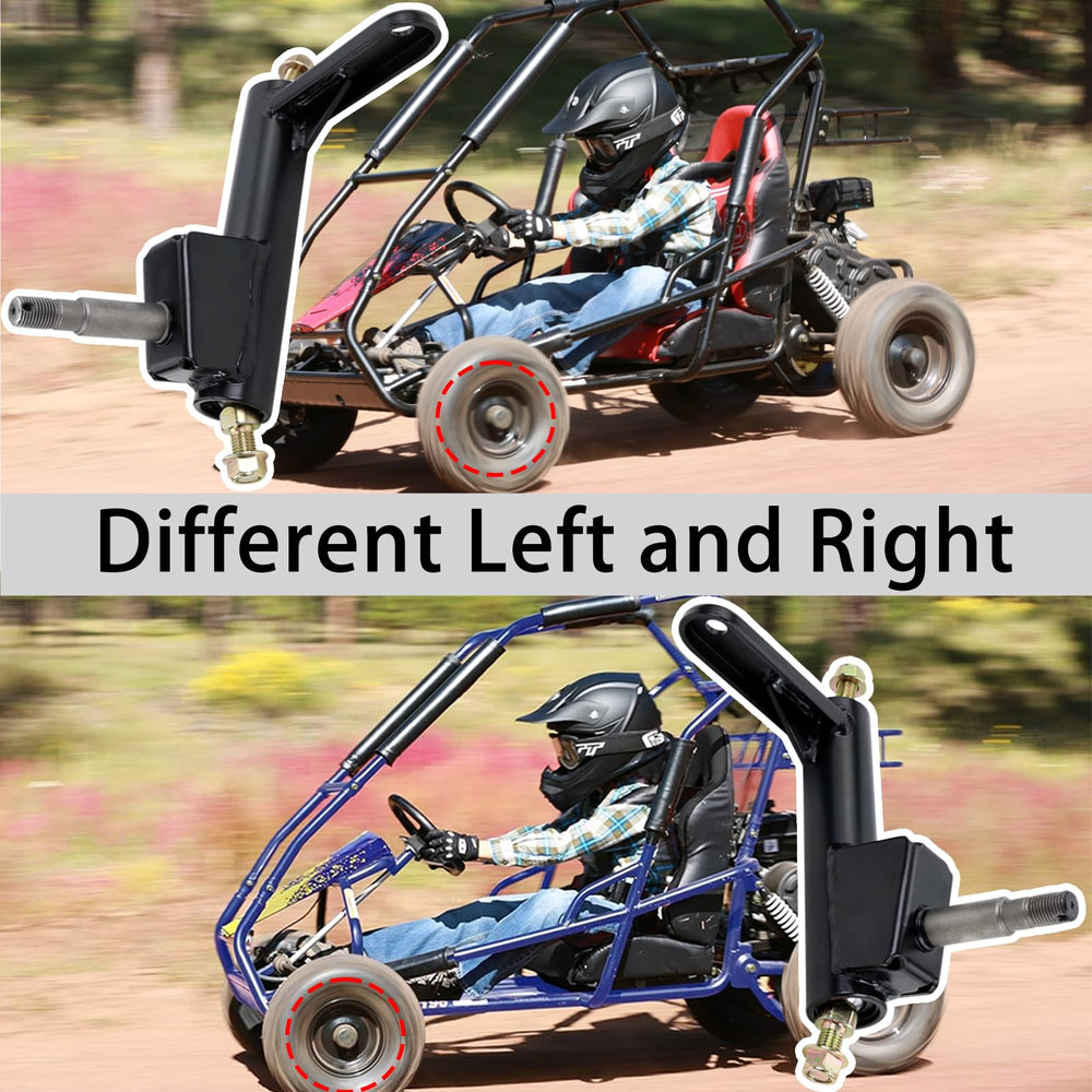 KOONDHEEND spindle installed on kart front demonstrating improved control
