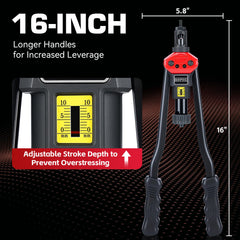 KOOPOOL adjustable stroke scale detail providing repeatable pull accuracy
